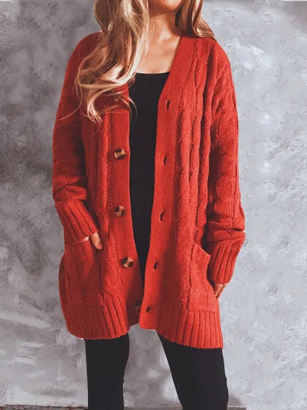 Purple Button-Down Cardigan Sweater - Celeste    