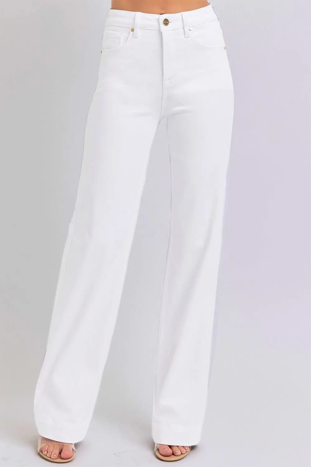 RISEN Full Size High Waist Straight Jeans - Celeste    