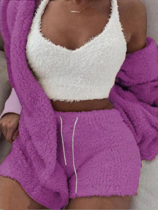 Salacia - 3-piece Pajama Set - Celeste    