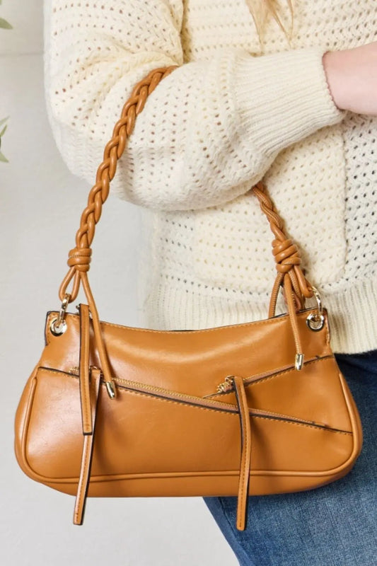 SHOMICO Braided Strap Shoulder Bag - Celeste    