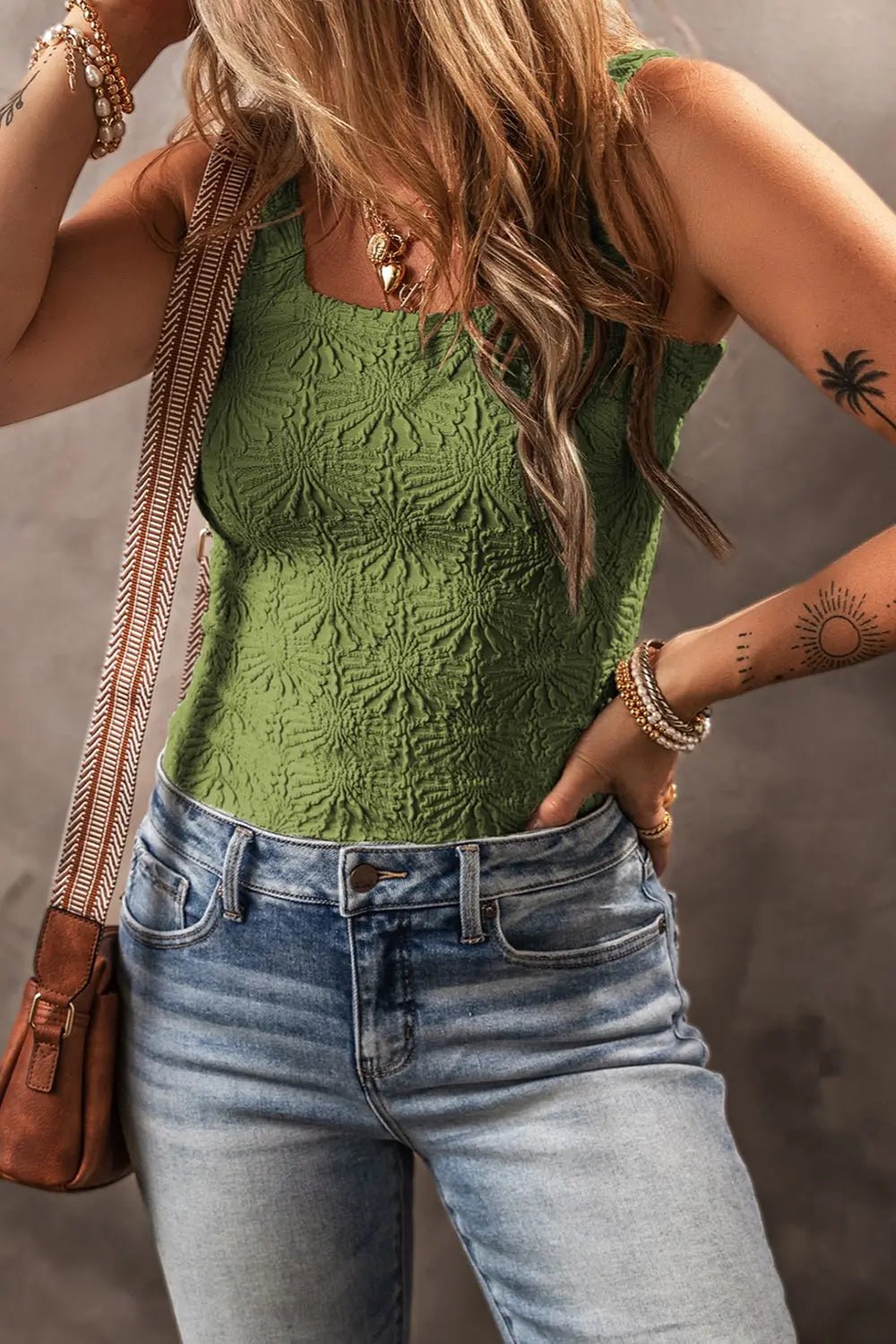 Square Neck Wide Strap TankSquare Neck Wide Strap Tank