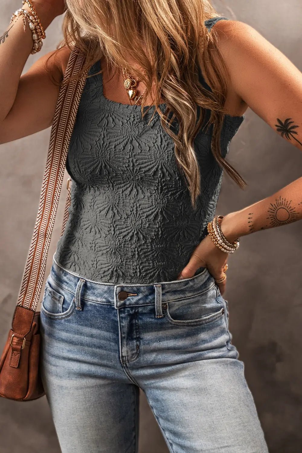 Square Neck Wide Strap TankSquare Neck Wide Strap Tank