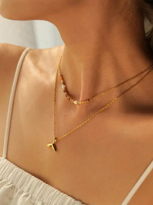 Sulis - Double Layer Necklace - Celeste    