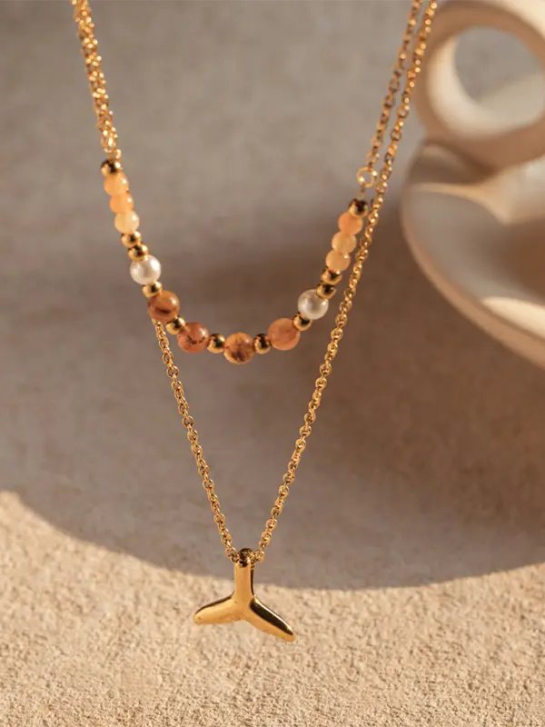 Sulis - Double Layer Necklace - Celeste    
