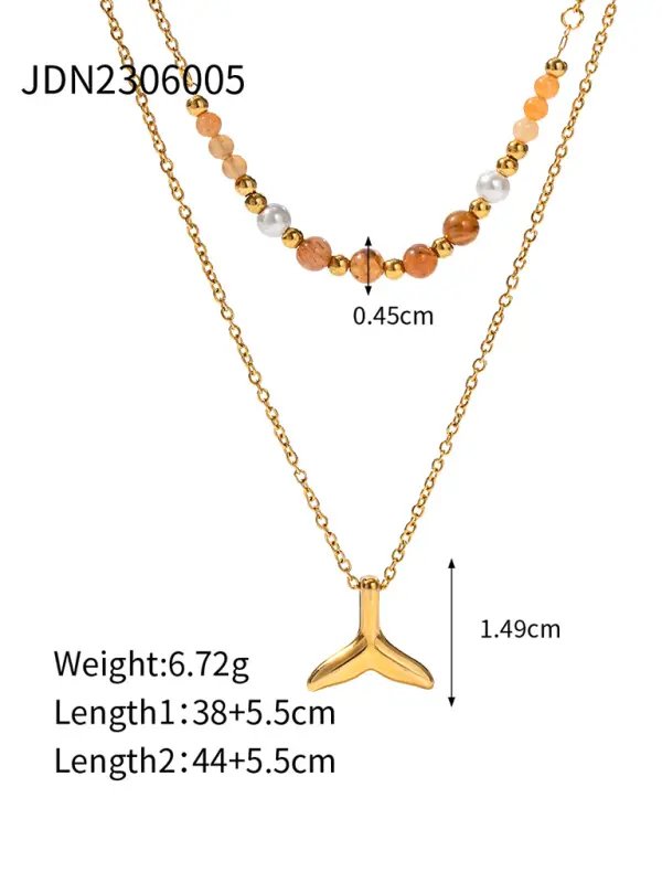 Sulis - Double Layer Necklace - Celeste    