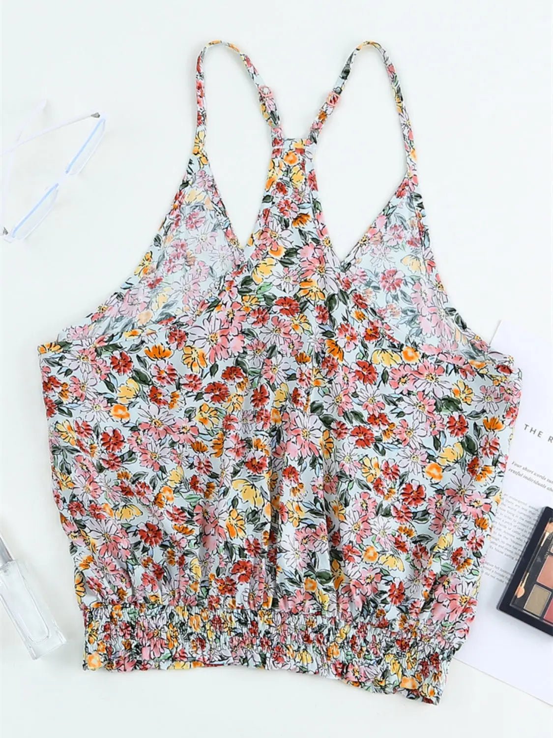 Surplice Floral Cami - Celeste    