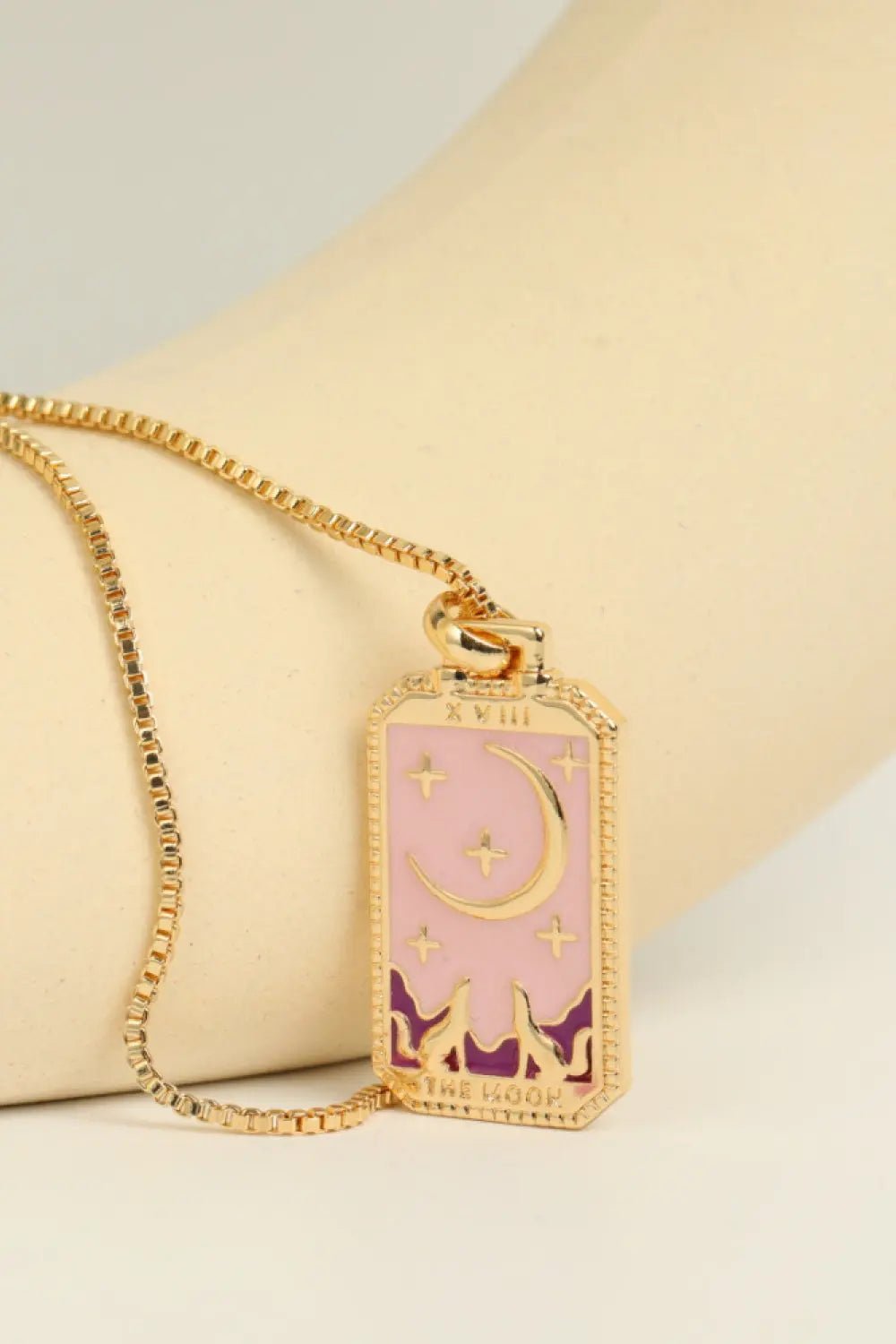 Tarot Card Pendant Copper Necklace - Celeste    