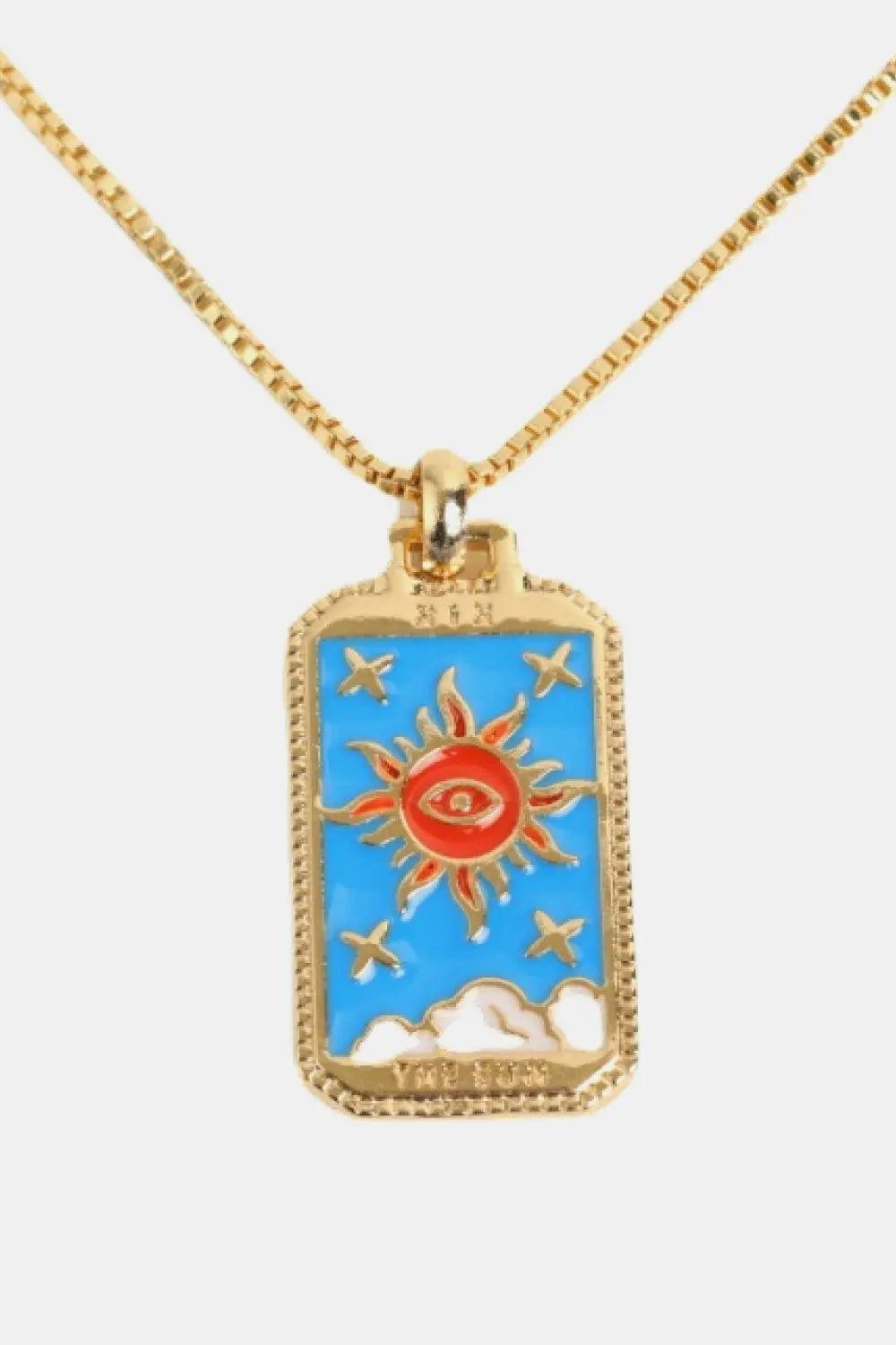 Tarot Card Pendant Copper Necklace - Celeste    