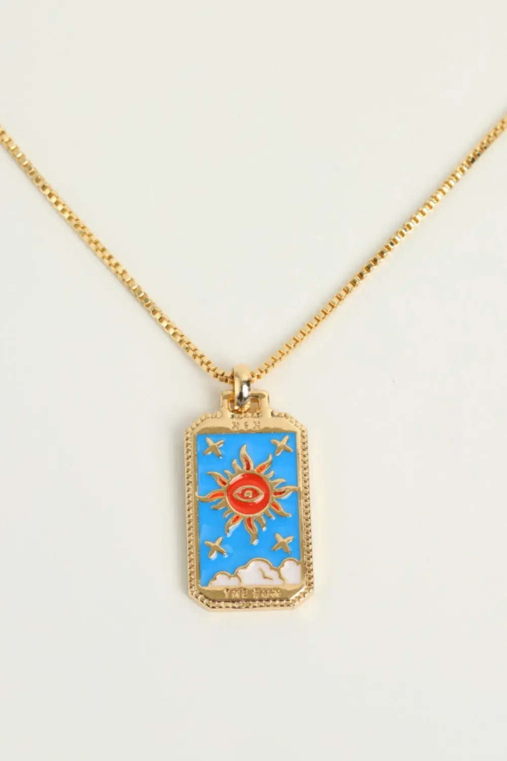 Tarot Card Pendant Copper Necklace - Celeste    