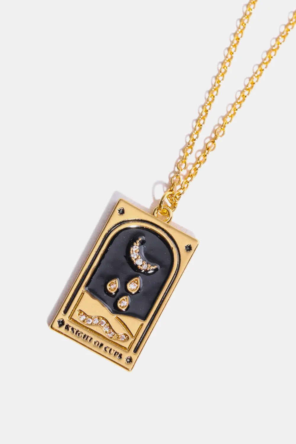 Tarot Card Pendant Stainless Steel Necklace - Celeste    