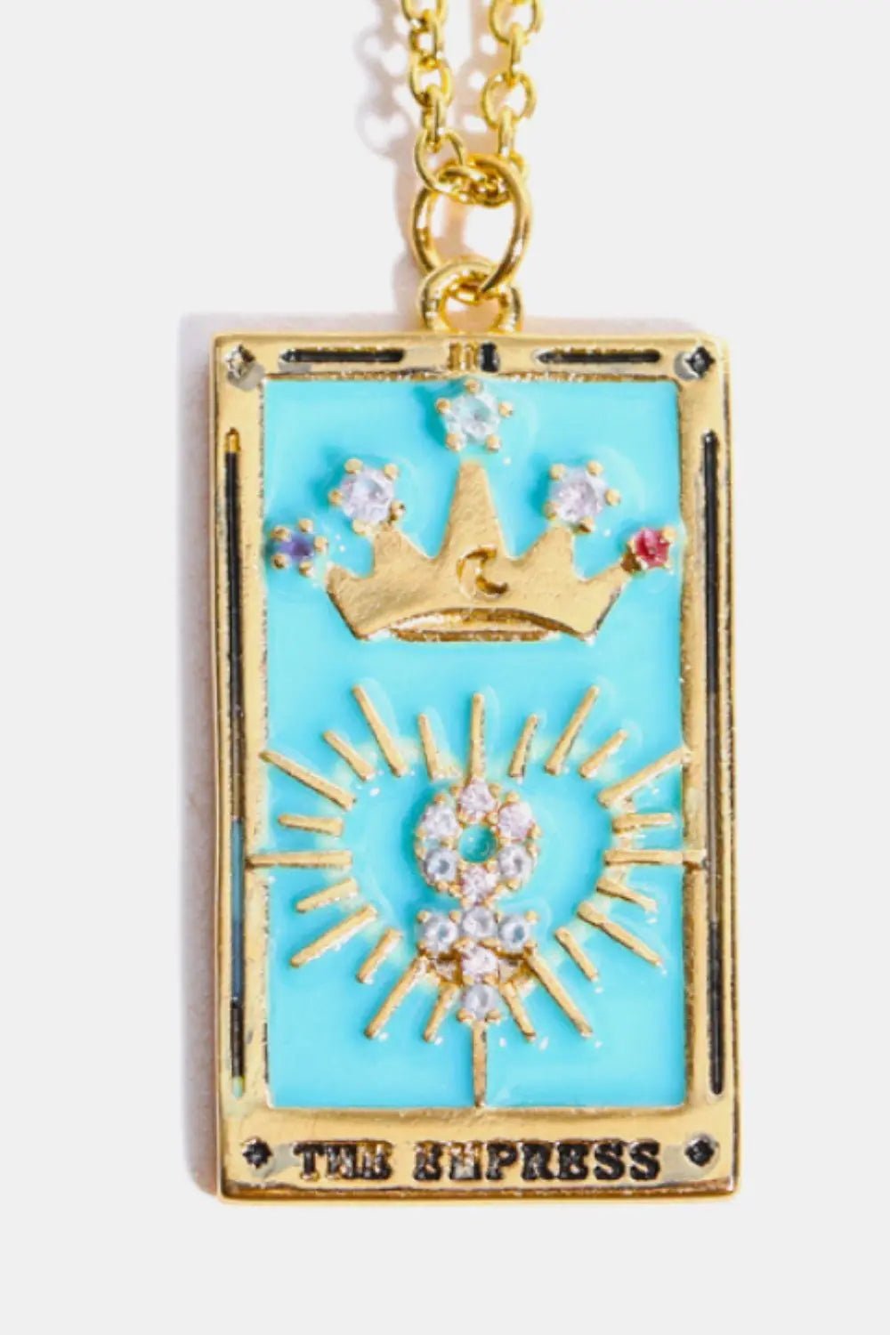 Tarot Card Pendant Stainless Steel Necklace - Celeste    