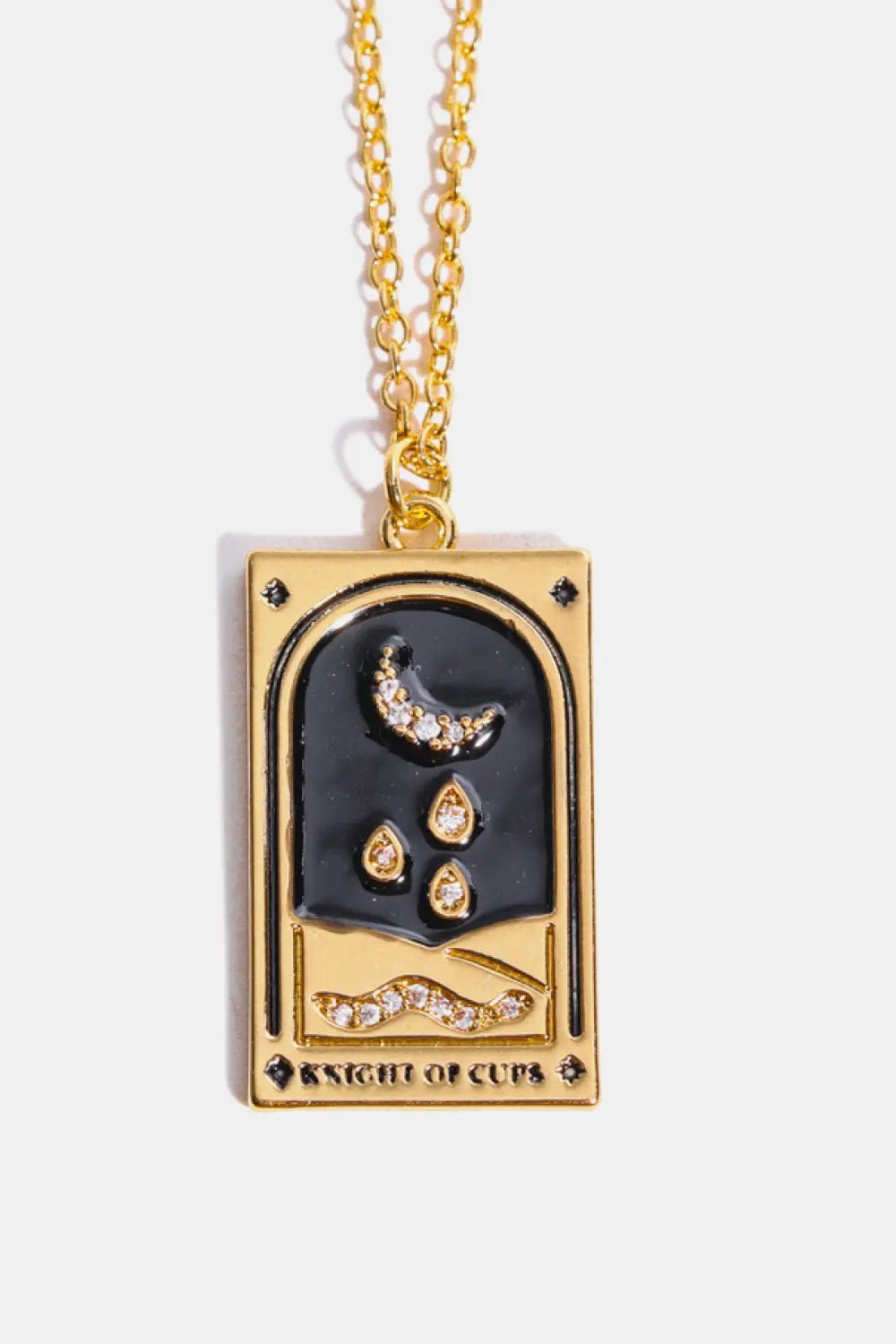 Tarot Card Pendant Stainless Steel Necklace - Celeste    