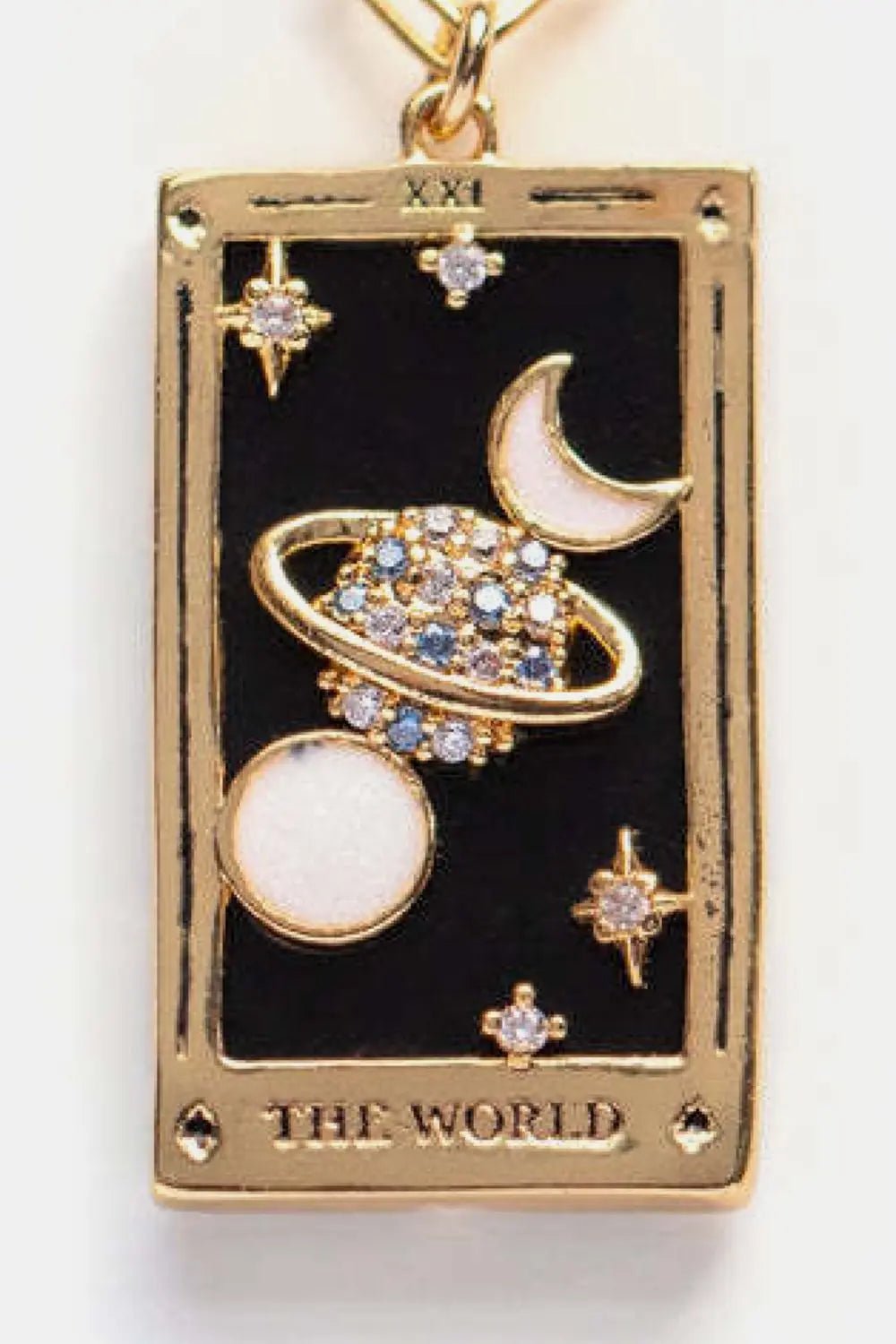 Tarot Card Pendant Stainless Steel Necklace - Celeste    