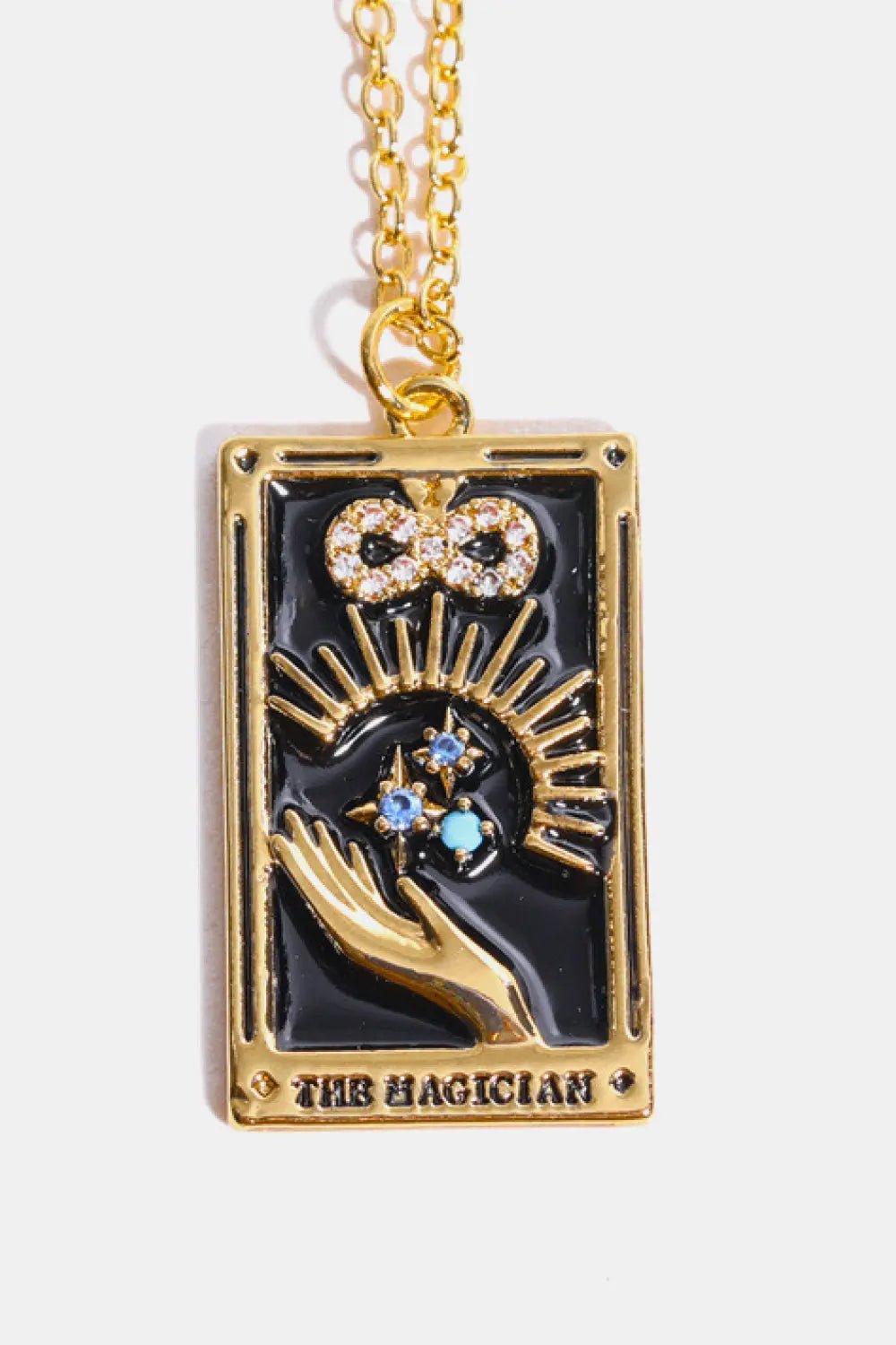 Tarot Card Pendant Stainless Steel Necklace - Celeste    