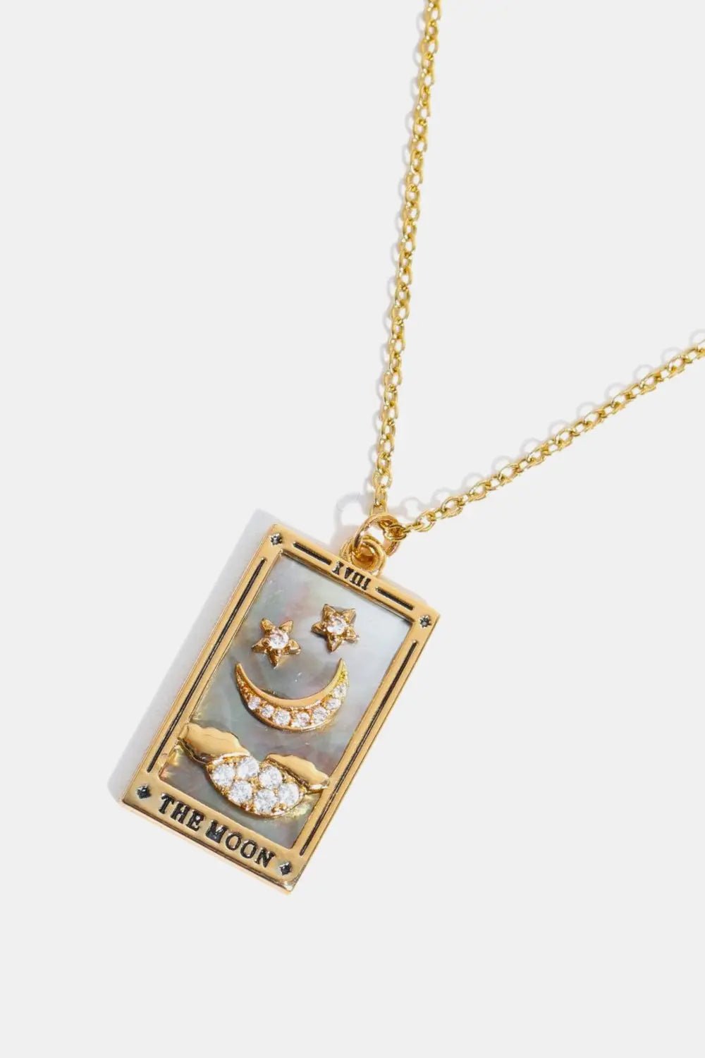 Tarot Card Pendant Stainless Steel Necklace - Celeste    