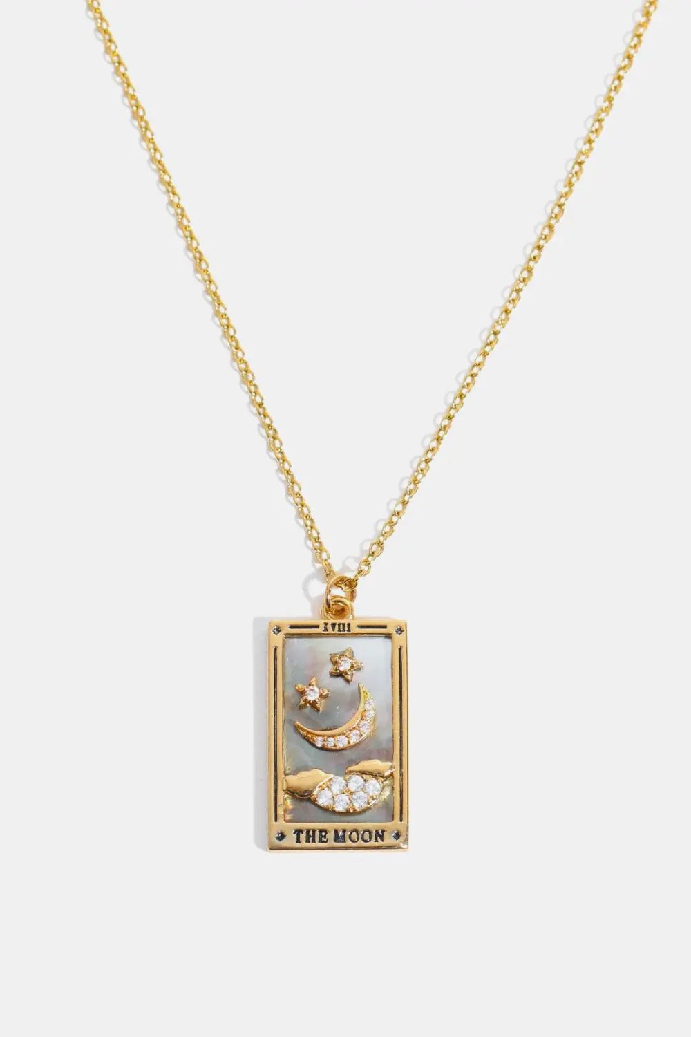 Tarot Card Pendant Stainless Steel Necklace - Celeste    