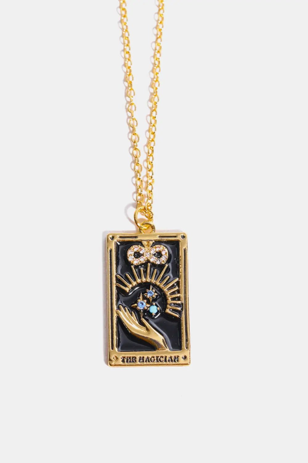 Tarot Card Pendant Stainless Steel Necklace - Celeste    
