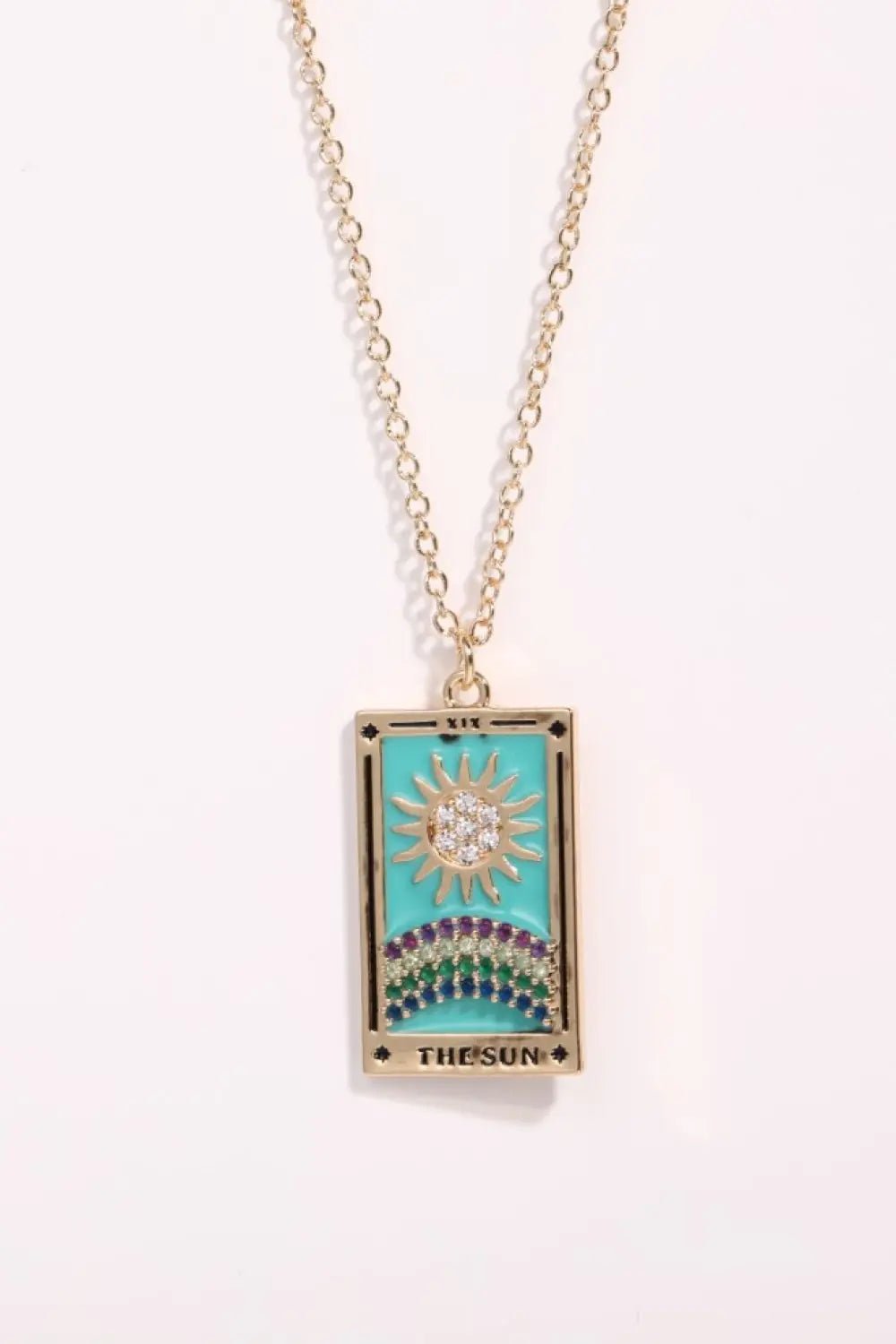 Tarot Card Pendant Stainless Steel Necklace - Celeste    
