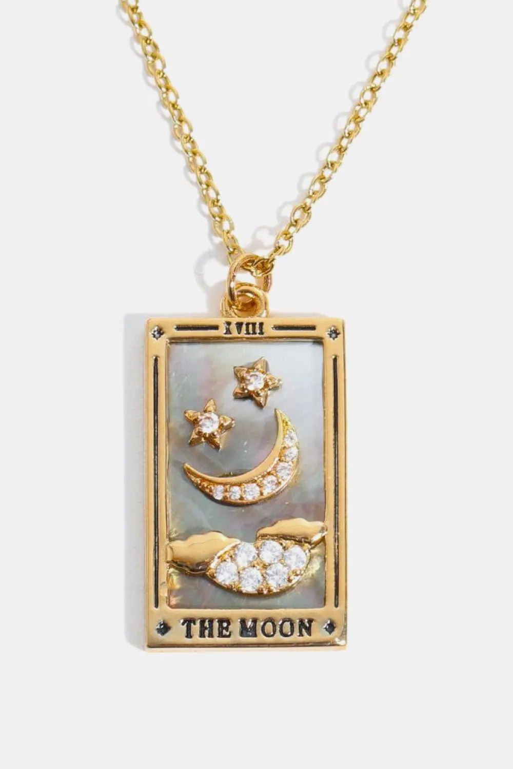 Tarot Card Pendant Stainless Steel Necklace - Celeste    