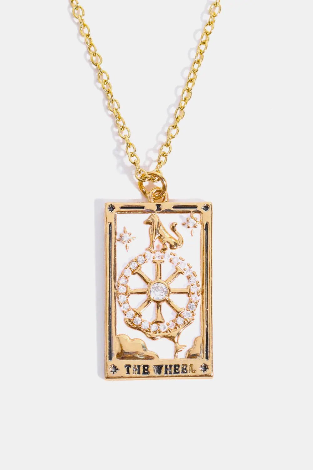 Tarot Card Pendant Stainless Steel Necklace - Celeste    