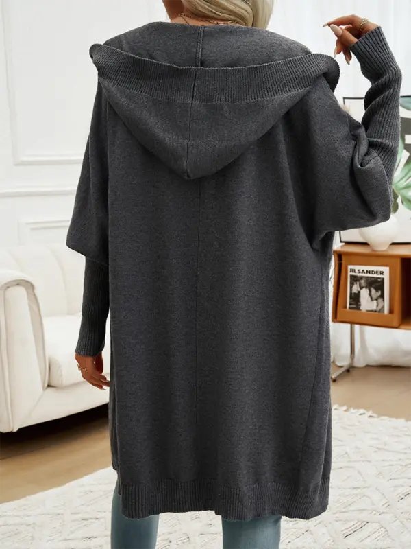Too Casual - Long Button Down Cardigan - Celeste    