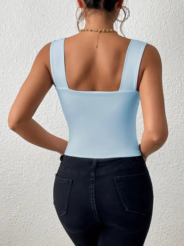 Too Hot - Cropped Tank - Celeste    