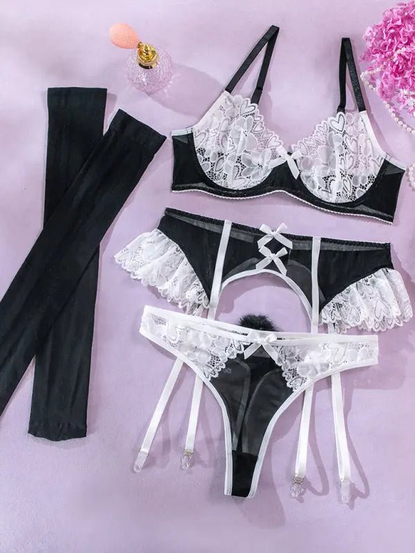 Valkyrie - 5 Piece Lingerie - Celeste    