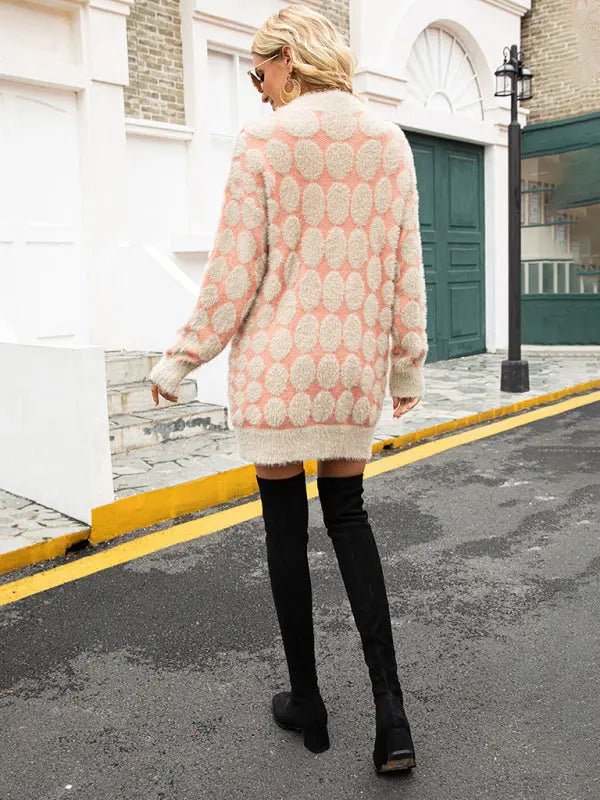 Women's Geometric Pattern Cardigan SweaterGeometric Pattern Cardigan Sweater