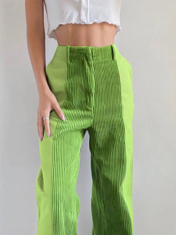 You Can't Sit With Us - Solid Corduroy Pants - Celeste    