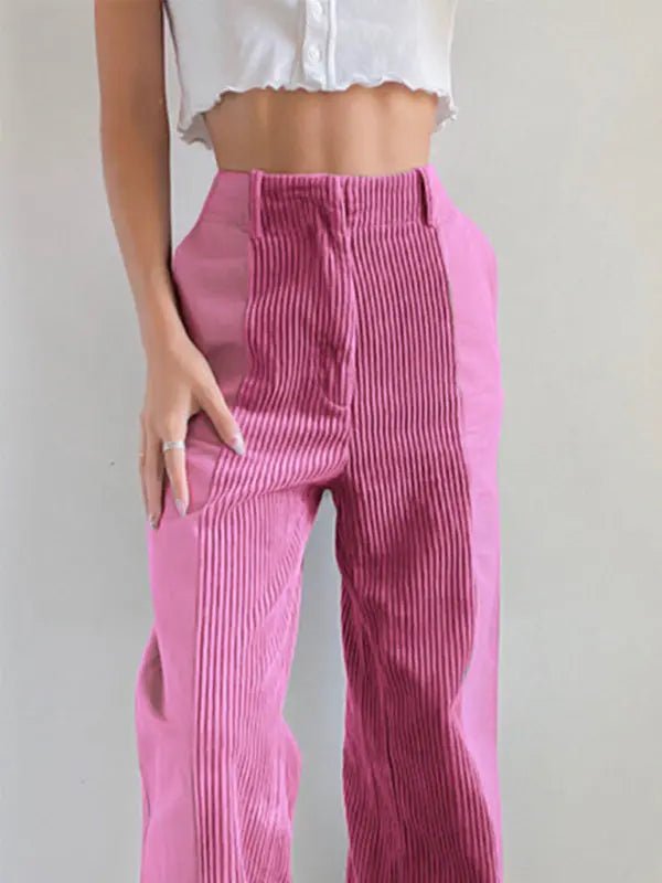 You Can't Sit With Us - Solid Corduroy Pants - Celeste    