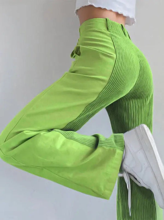 You Can't Sit With Us - Solid Corduroy Pants - Celeste    
