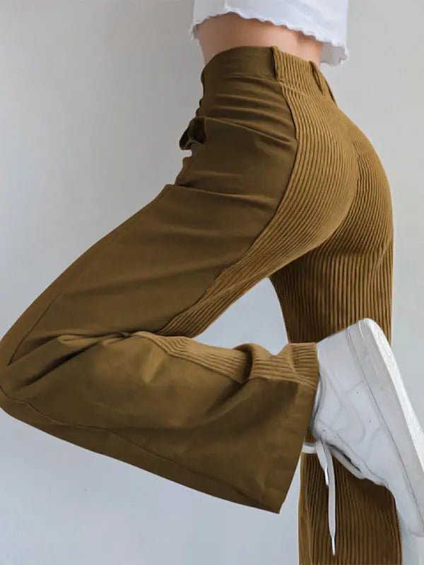 You Can't Sit With Us - Solid Corduroy Pants - Celeste    