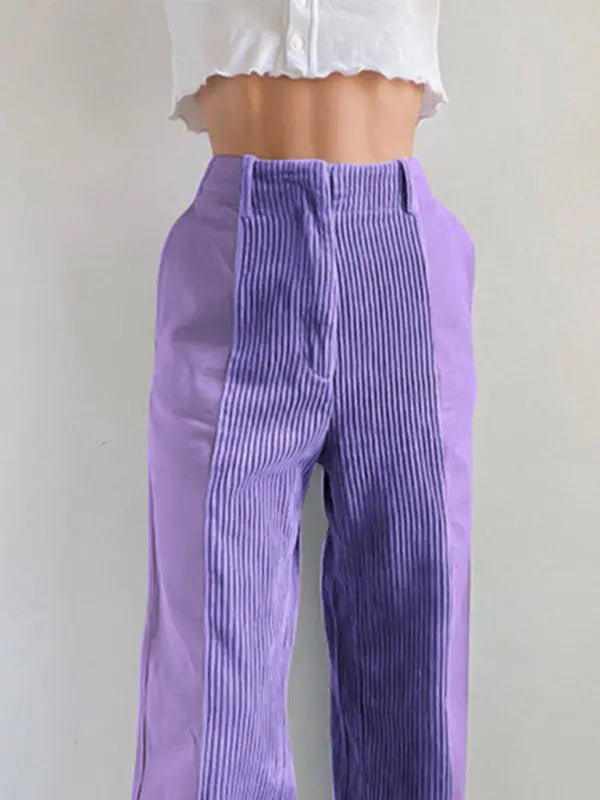 You Can't Sit With Us - Solid Corduroy Pants - Celeste    