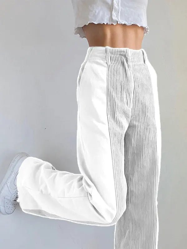 You Can't Sit With Us - Solid Corduroy Pants - Celeste    